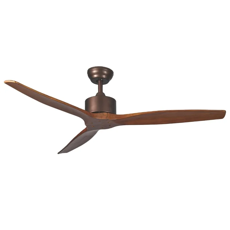 Indoor 52 inch solid wood ceiling fan without light