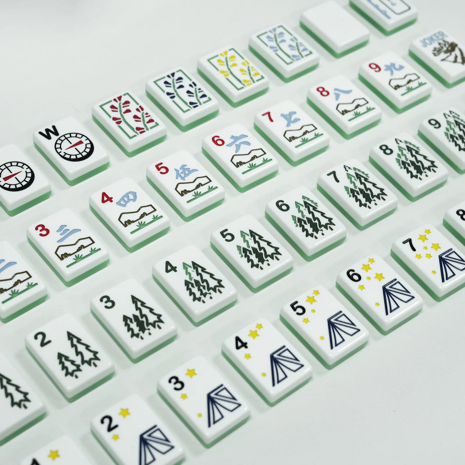 Mahjong Pattern Board Custom Acrylic Mahjong Set Custom Pattern Layer Quantity UV Print ...
