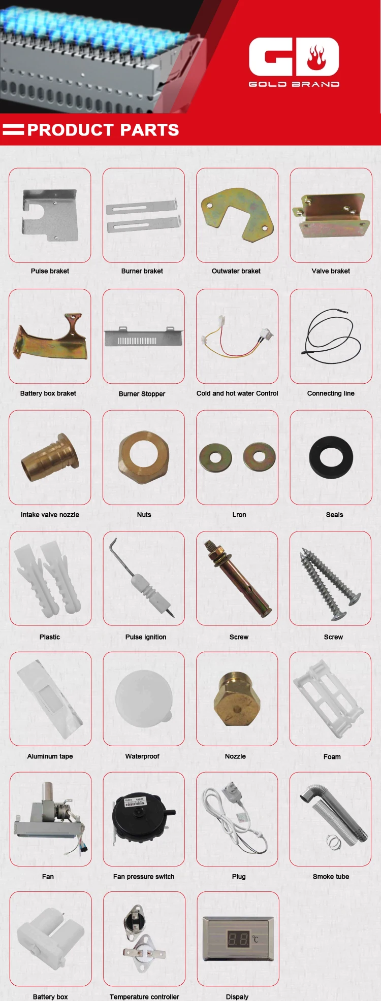 Source Gas water heater Gas geyser heat exchanger parts on m.alibaba.com