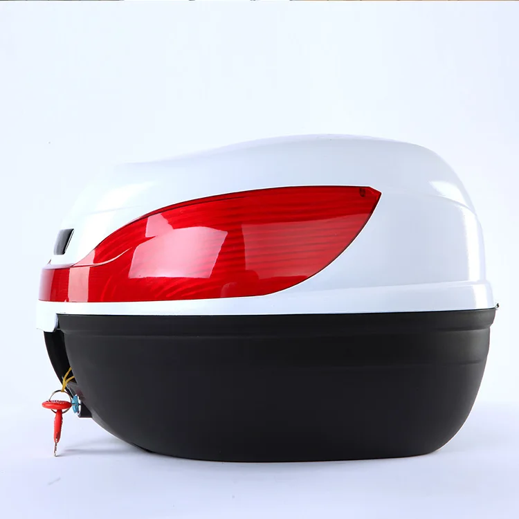 
Black/white top case for motorcycle 