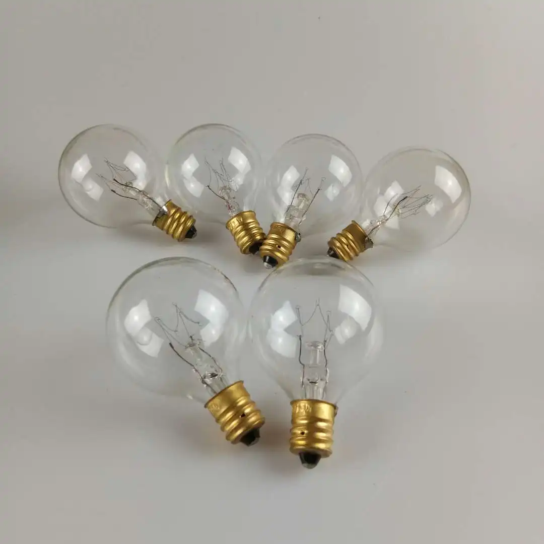10W 15W Round Golf Ball Light Bulbs Small Edison Screw E12 E14 Incandescent Bulb G40 G45
