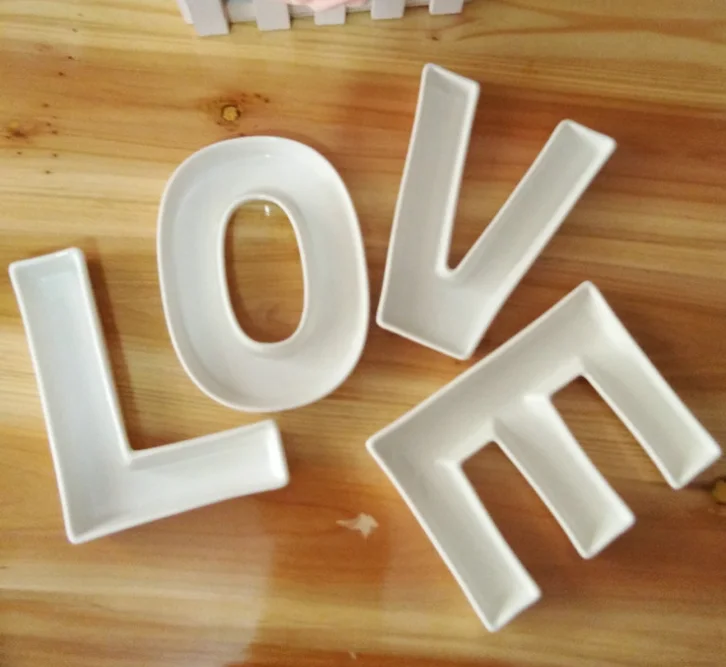 A Shape Candy Snack Ceramic Letter Tray Bulk Buy Letter Tray,Letter