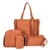 Luxury leather mother package ladies single shoulder handbags set pu tote bag