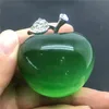 Green cat eyes lifelike apples for Christmas present crystal gifts natural crystal healing stones