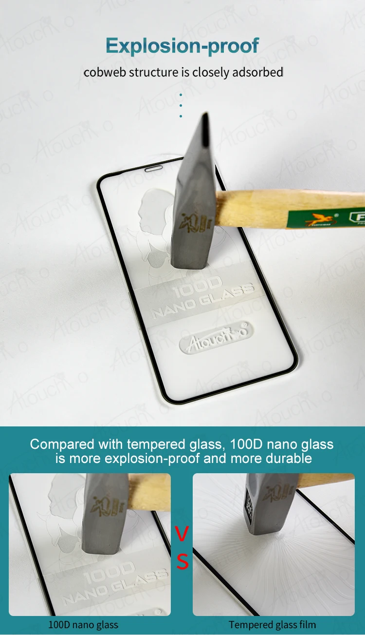Atouchbo Ceramic Full Coverage Glue Nano Glass Film For Iphone 11 Pro