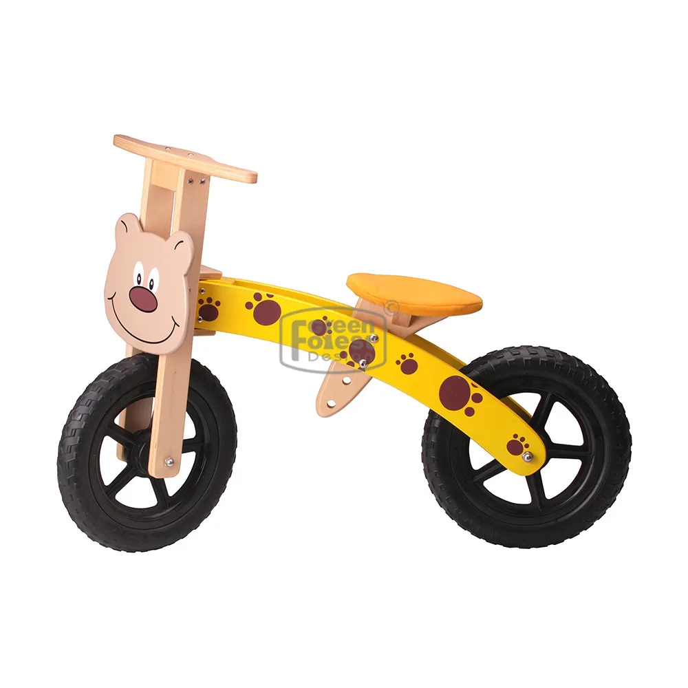 Wooden Balance For Kids Running Bike No Pedal Push Wooden Balance Bike 2 In 1 Buy Wooden