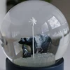 Poly Base 100mm Glass Ball Poly bear Features Musical glitter domes snow globe