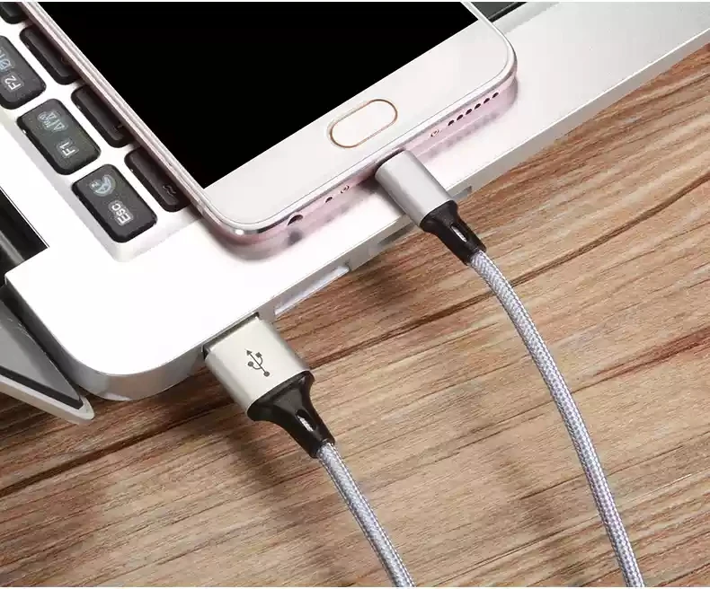 2.1a custom usb 2.0 charger fast charging nylon braided micro usb data cable for android smart phone - ANKUX.COM