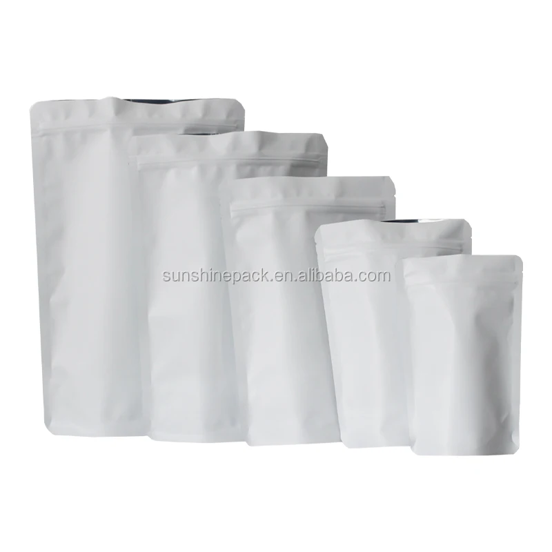 Customized Aluminum Matte Black Stand Up Condiment Plastic Packaging