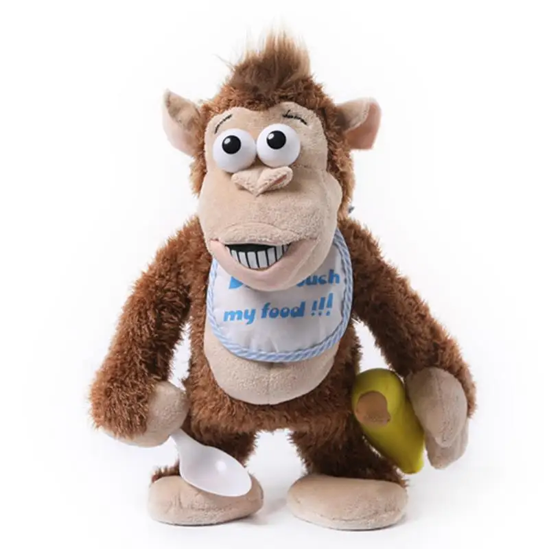 Children birthday gifts Cheap Monkey kids soft cartoon Electric Toy Stuffed animal educational plush electronic toys for child