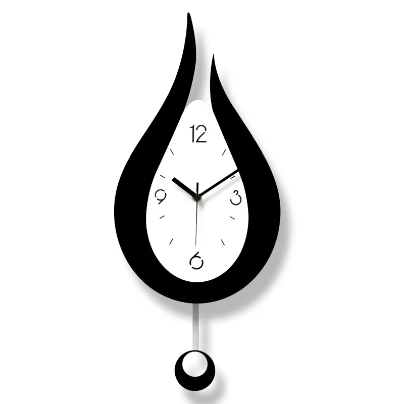 
Hot selling high quality acrylic creative water drop home decoration rocking wall clock 