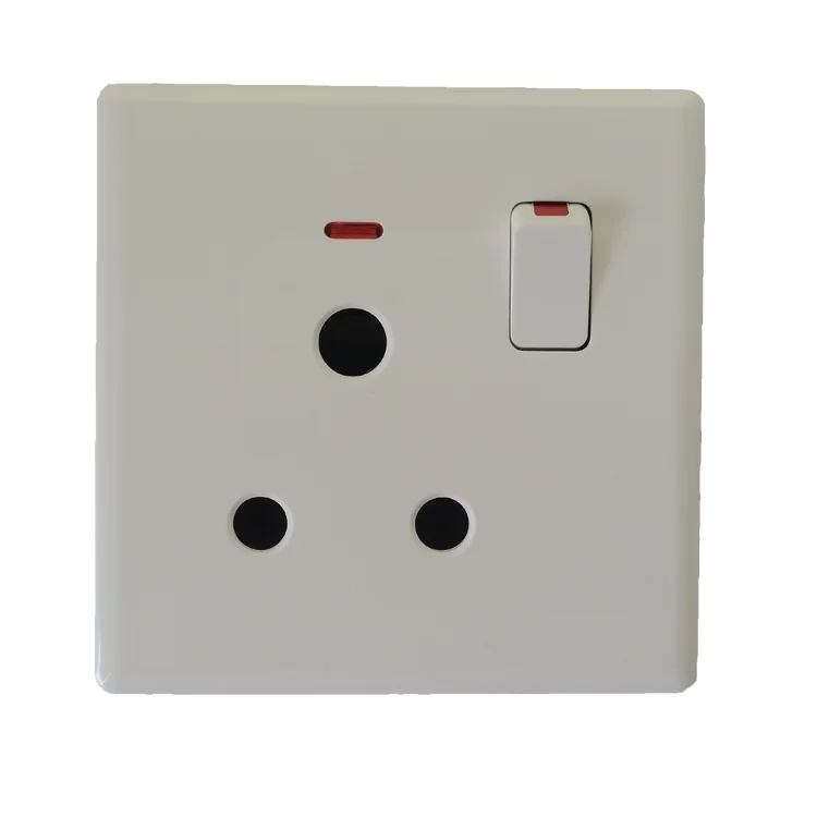 Factory Direct British Wall Mounted Electrical Switch Socket PC Panel White Wall Switches 13A UK Power Socket Outlet