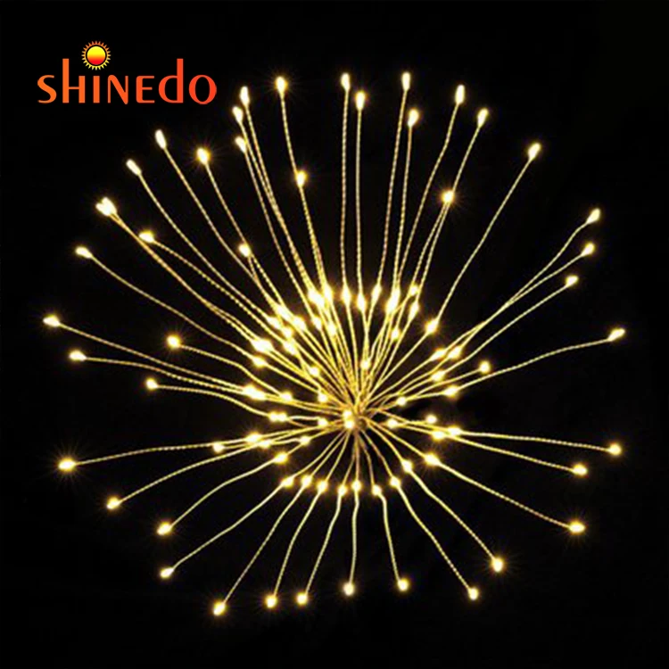 Battery Operated Fairy Copper Wire String Long Pole Wedding Led Solar  Lights