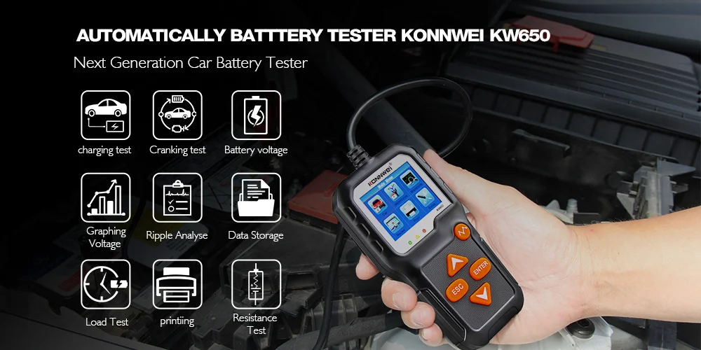 kw650 battery tester