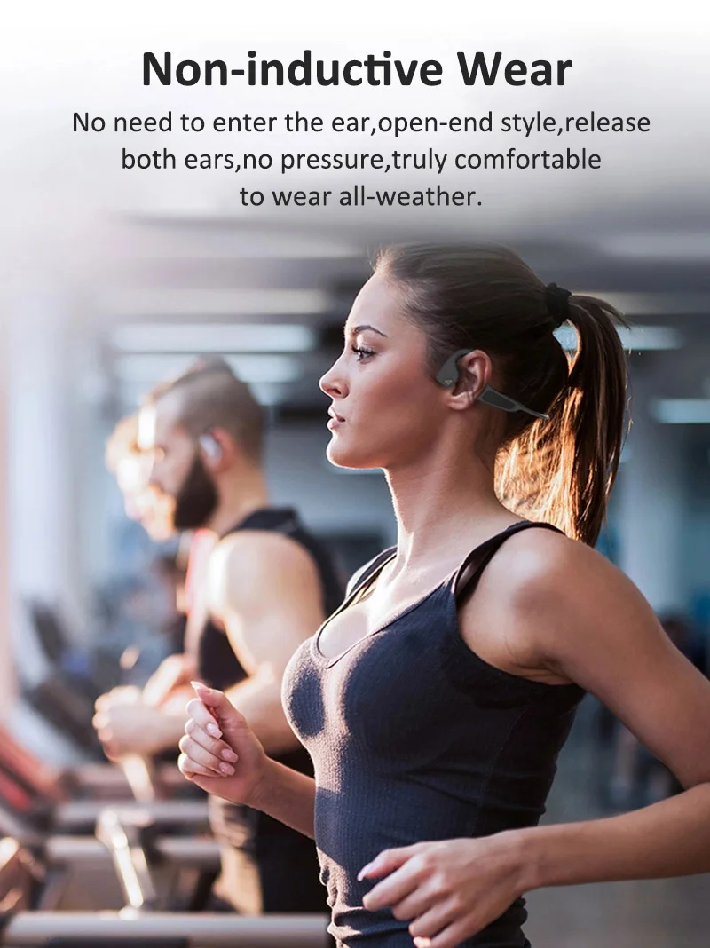 2020 New Arrival Bluetooth Bone Conduction Earphones Cordless Headphones Waterproof Handsfree Open-ear Headset - ANKUX.COM