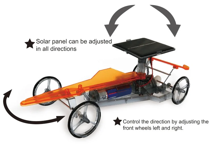 Newest STEM toys education kits diy solar power toys racing car for kids
