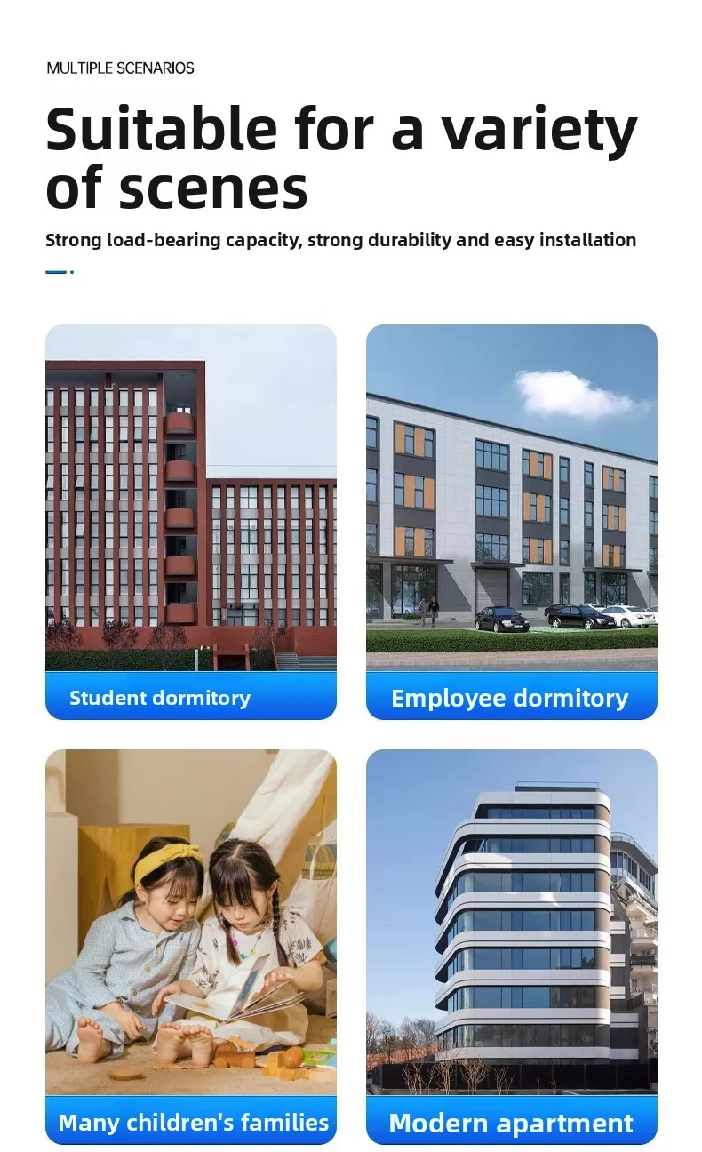 product hot selling luxury dormitory iron bed ladder durable simple double bunk staff modern design style metal frame school furniture-11