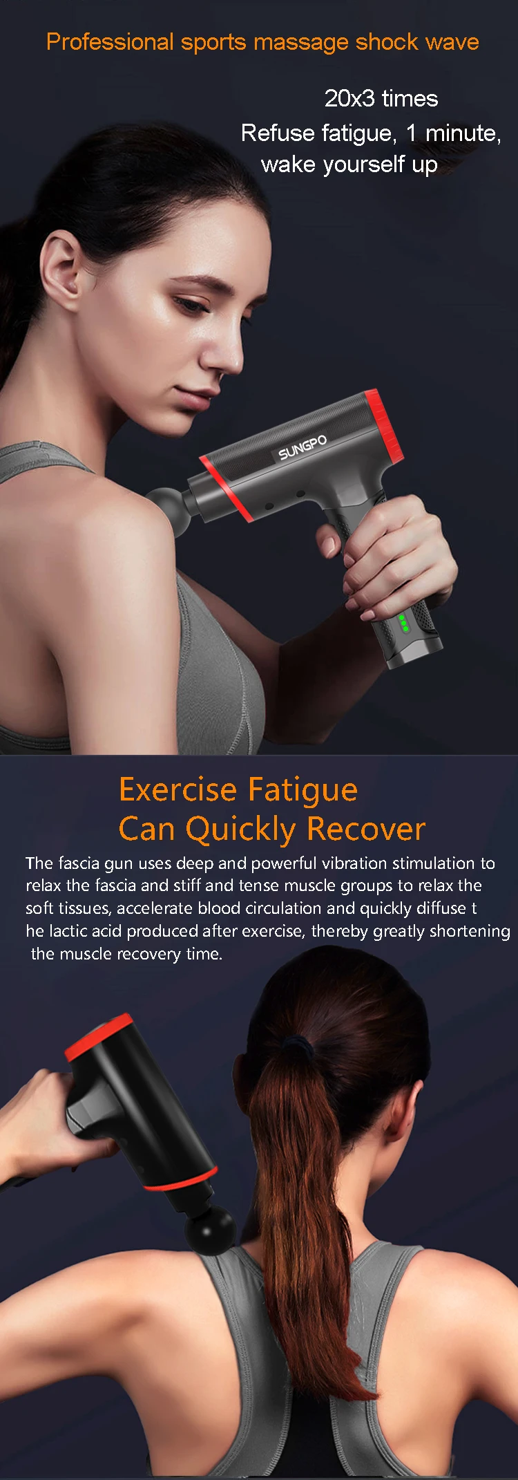 Mini wireless handheld electric body muscle relaxation percussion massage gun