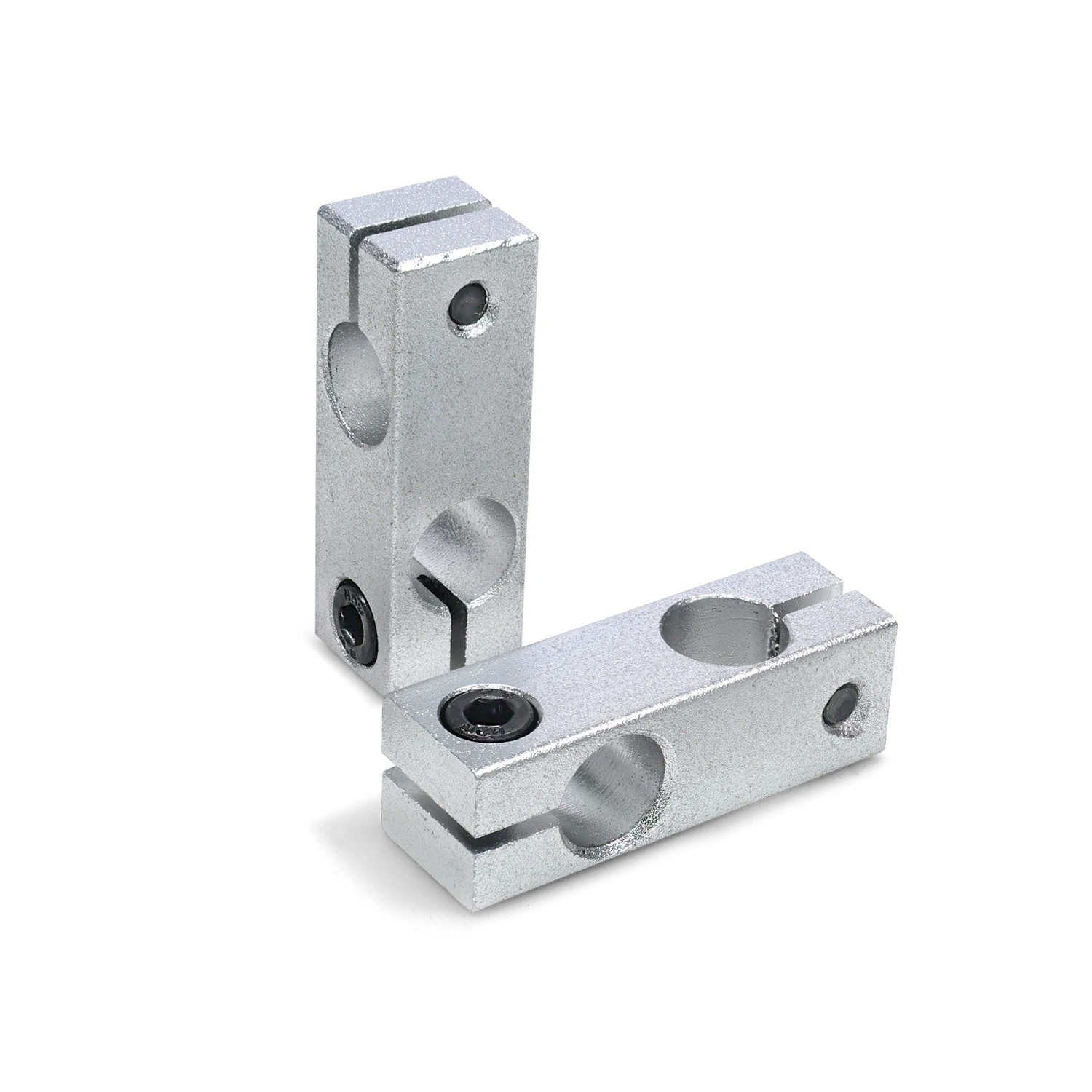 Cross Type Aluminum Clamp Block with Straight Column Fixed Chuck Different Hole Type for Connecting Shafts of Different Diameter manufacture