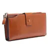 Premium Monedero De Mujer Belt Buckle Wallet Card Rfid Long Genuine Leather Wallet Women