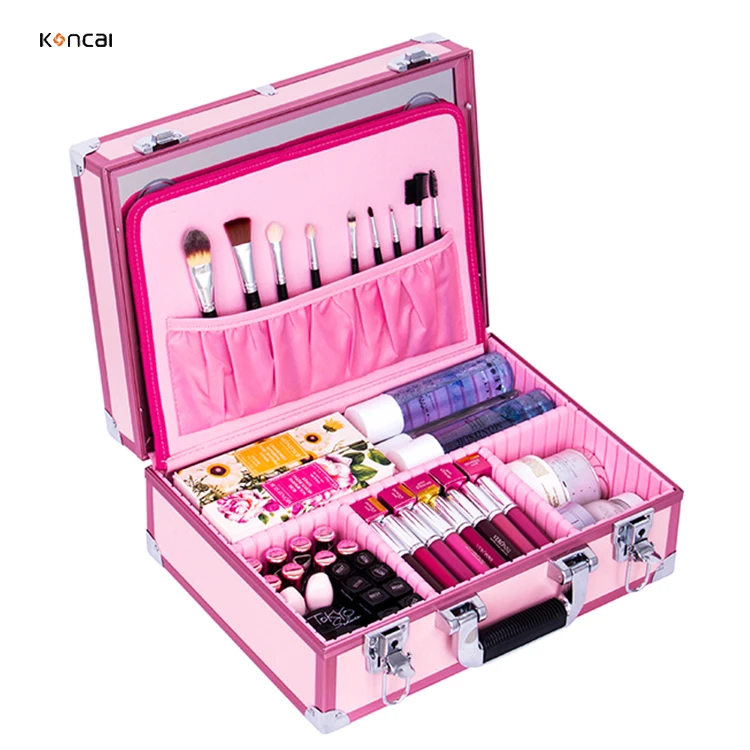 High Quality Pvc Makeup Cases With Lights And Mirror,Pink/black/blue Colors Available Buy