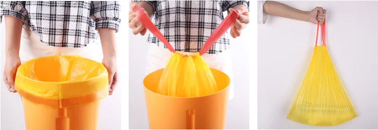 Medical high quality recycled drawstring plastic garbage bags for hospital