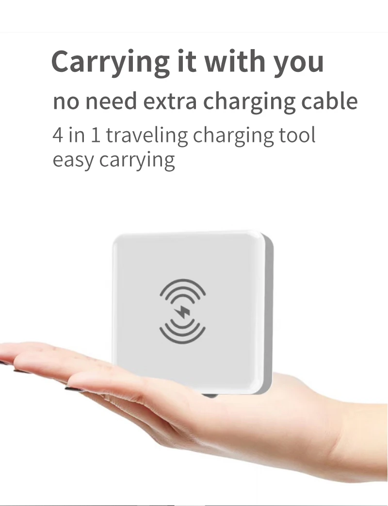 Fold design 3 in 115w fast charge wireless charger stand 10000mah fast charging adapter Wireless Powerbank for all phones RK-C44 - ANKUX.COM