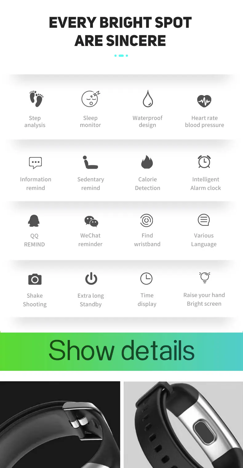 Smart Watch Waterproof Latest 2019 Shenzhen Ladies Sport Fitness Bracelet Wristband Bluetooth Slim Electronic Mens Smart Watch 