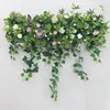 European Wedding Props Silk Artificial Flower Row Arrangement Stage T Platform Road Guide Flower Row Arch Floral Wall Decor