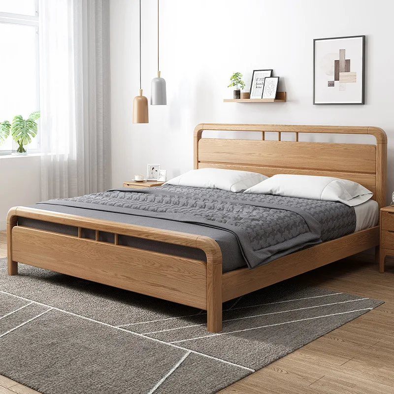 product-BoomDear Wood-Modern styleSolid stable oak wood bed with wooden-img