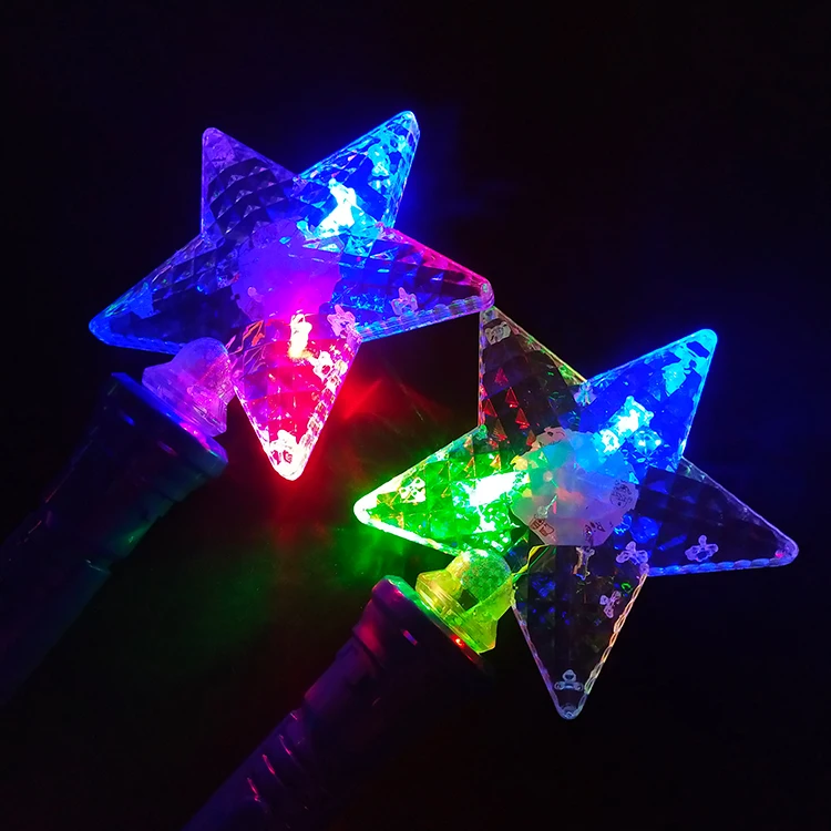 Concert Supplies Led Magic Wand Snowflake Spinning Light Up Toy Light ...