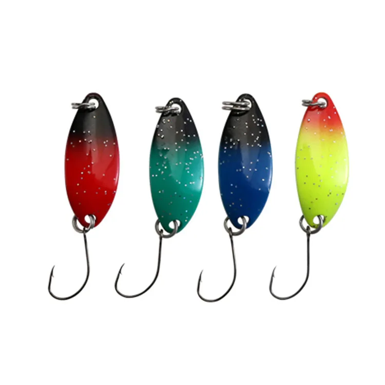 Leaf Metal Spinning Spoon Fishing Lure 3.5cm 3.3g Small Micro Fishing ...