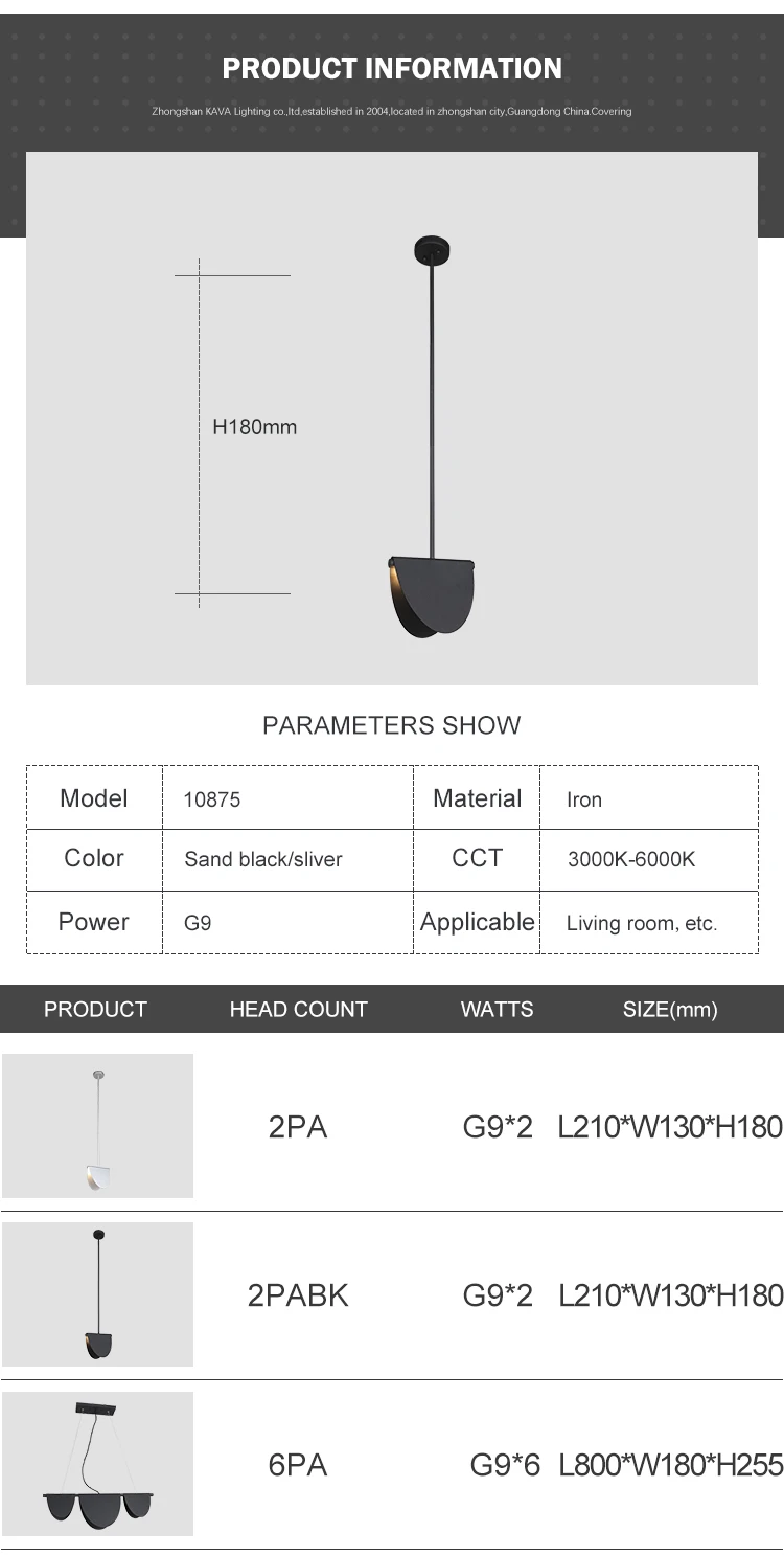 Nordic simple style black sliver iron home loft hanging single decoration lighting pendant lamp