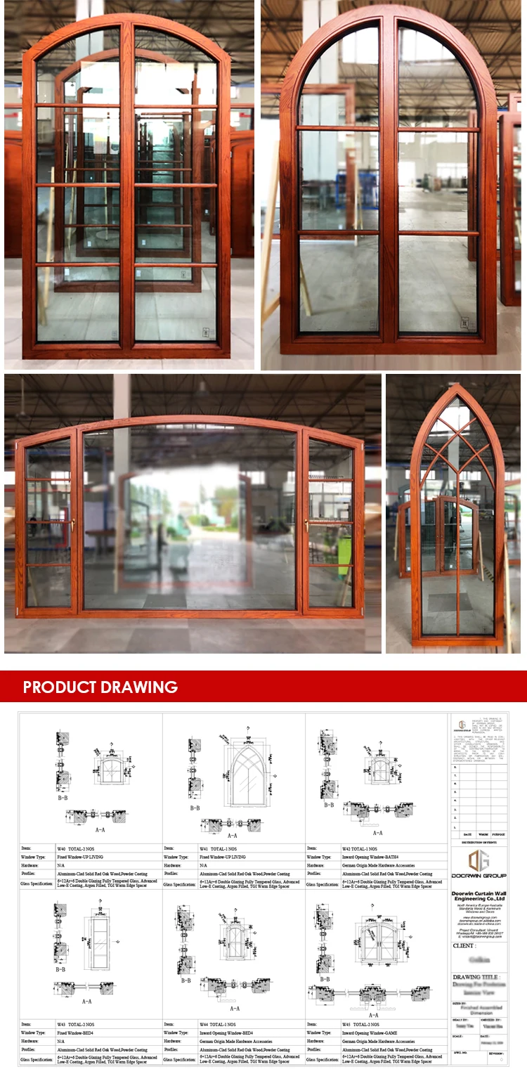 10 Year Warranty Energy Efficient Hot New Products Cheapest Price High-End Custom Fitted Arched Interior French Doors