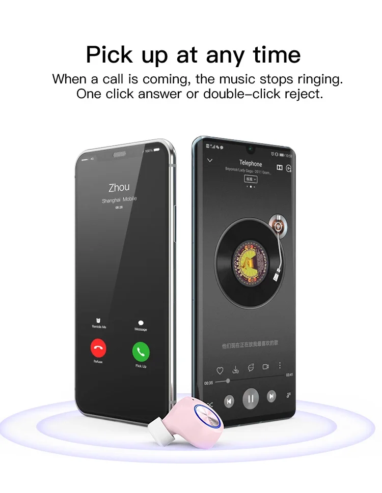 Waterproof noise canceling mini in-ear headphones wireless bluetooths 5.0 Tws earphone 2020 new arrivals electronic - ANKUX.COM