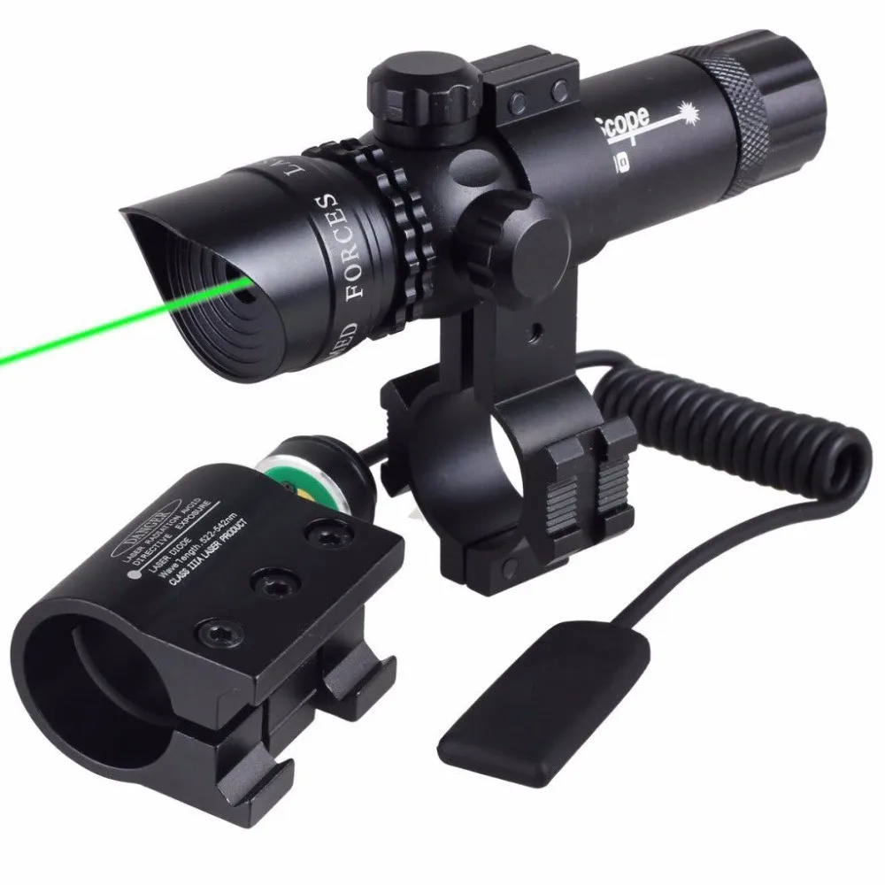Tactical Adjustment Switch Laser Sight Compact Rifle Gun Green Laser