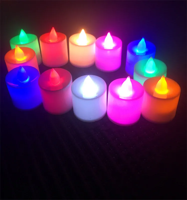 Customized Color Realistic Bright Flickering Battery Operated Flameless Wave Open Warm White LED Tea Light