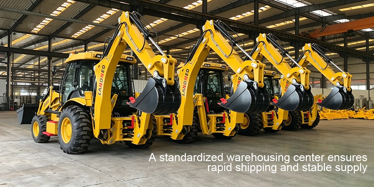 Backhoe Loader Cummins Engine Wheel Loader 30kmh Max Speed LED Cab Reverse Camera Pilot Control Hydraulic High Power