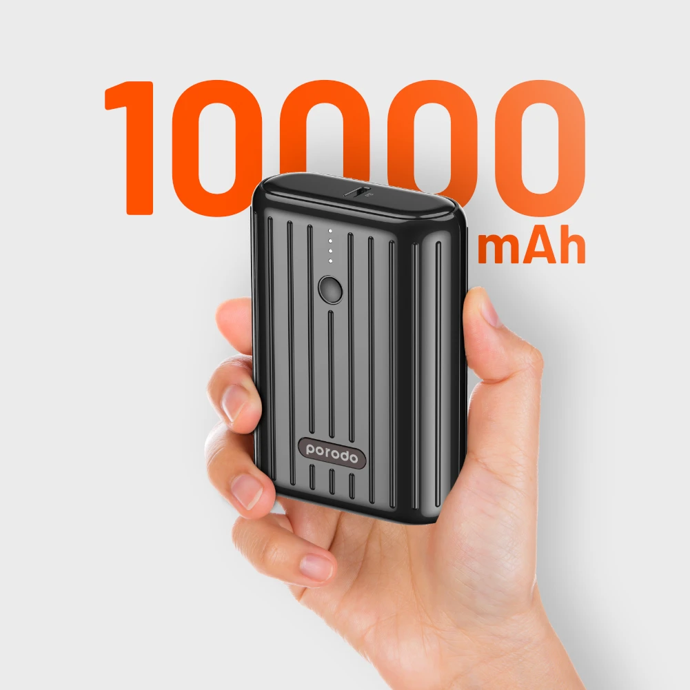 Porodo 10000mah Pd & Qc Luggage Power Banks Unique Design Quality