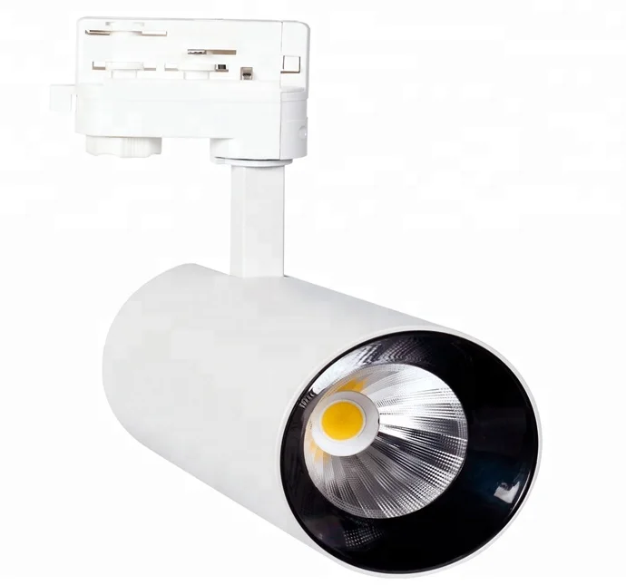 domestic 45w 3 phase unique  art gallery white integrated driver with bar rotating spot cob 30w led track light