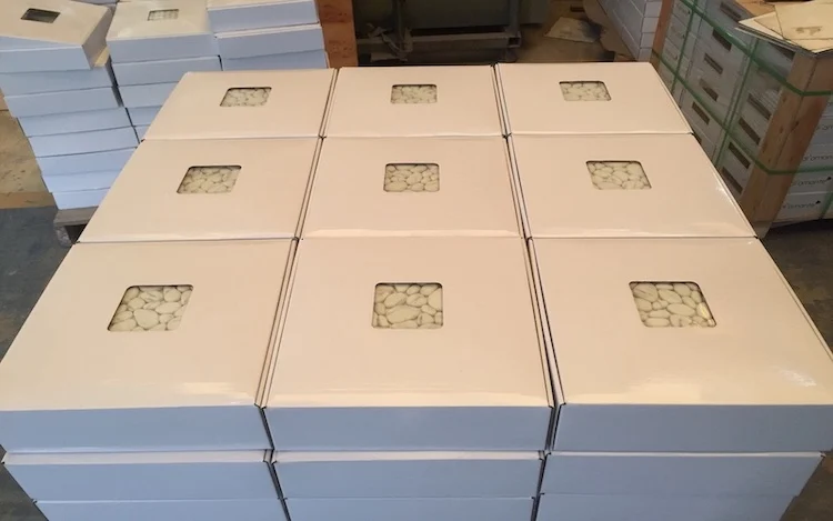 Mixed Blue Color Hexagonal Marble Mosaics Stone Mosaic Inkjet Printing  Artificial Stone Mosaic