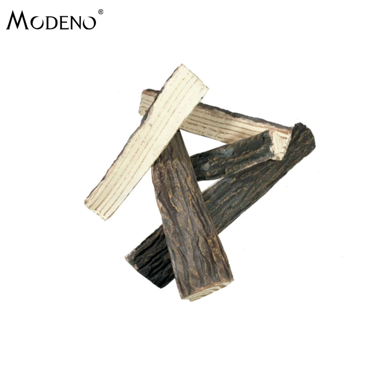 Modeno Natur Holz Form Dekor Gas Feuer Pit Keramik Protokolle - Buy