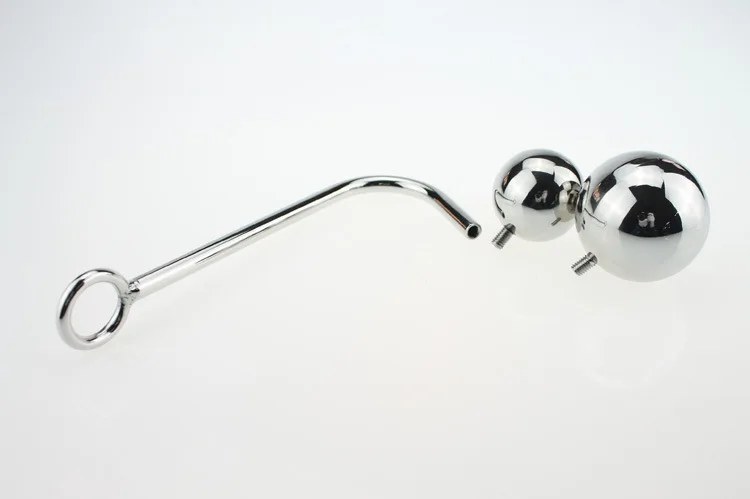 Metal Stainless Steel Anal Plug Replaceable Double Balls Anal Hook Single Ball Hollow Sex Vagina