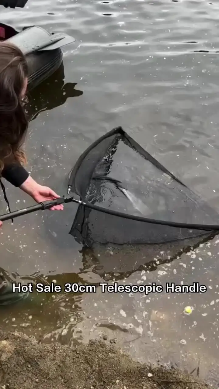 Épuisette De Pêche Pliable – Filet Télescopique 40 Cm, Manche 98 Cm – Maille Nylon Caoutchoutée, Anti-accroc – Poignée Antidérapante – Pour étang, Piscine, Bassin