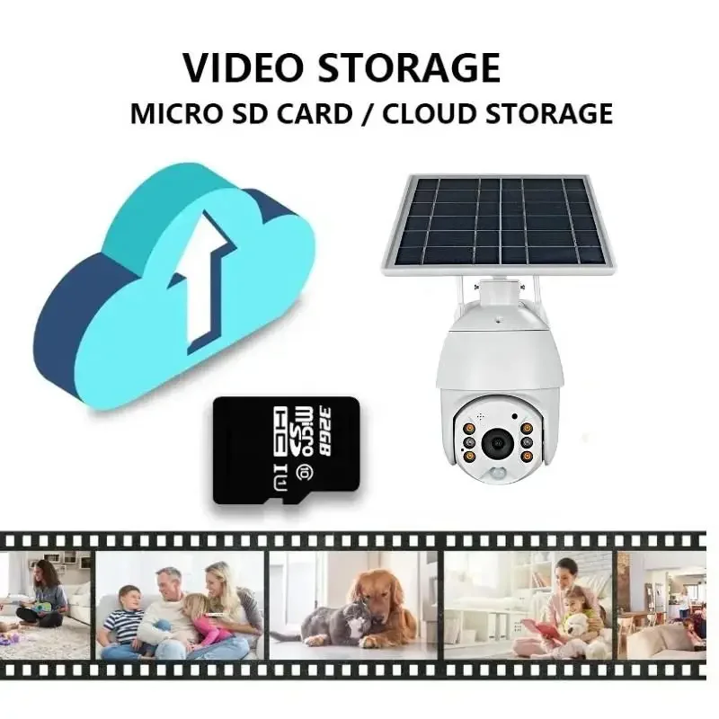 Ubox 4g Wifi Dual Lens Solar Camera Solar Wireless 4g Camera 6mp Audio