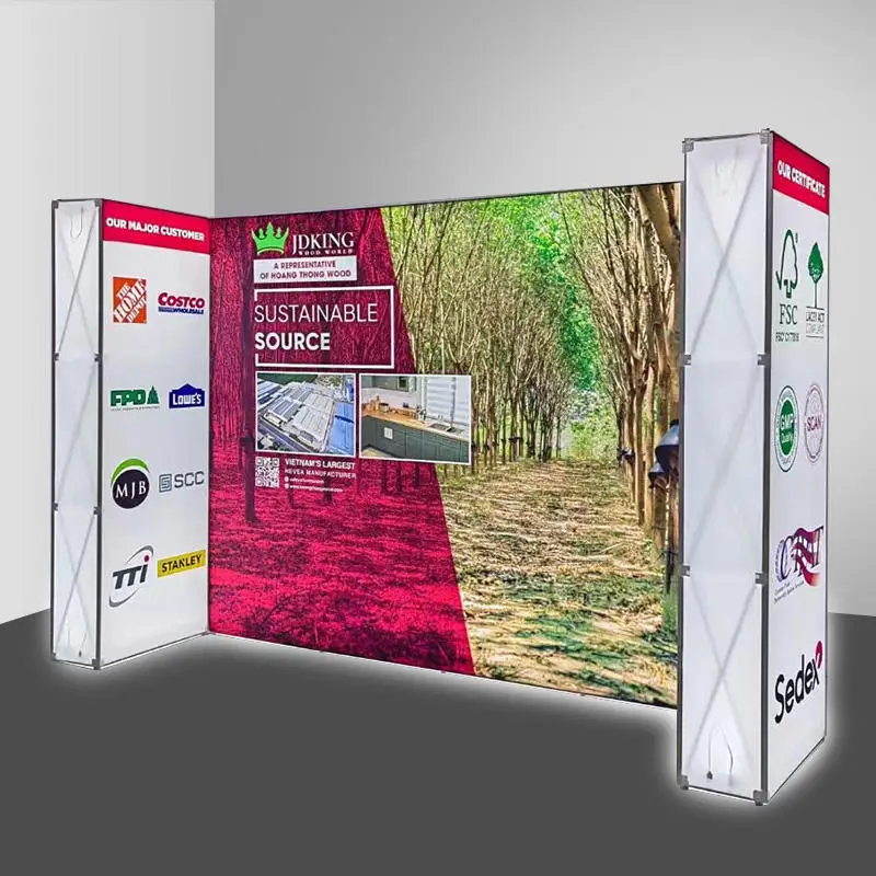 Customized Printing of Trade Exhibition Booths, Portable Exhibition Booth Display with LED Background Exhibition Light Boxes He7cdafea56954778879920abe98a8a0c9