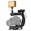 Dropshipping Puluz U/c Shape Portable Handheld Dv Bracket Stabilizer + Led Studio Light + Video Microphone Kit