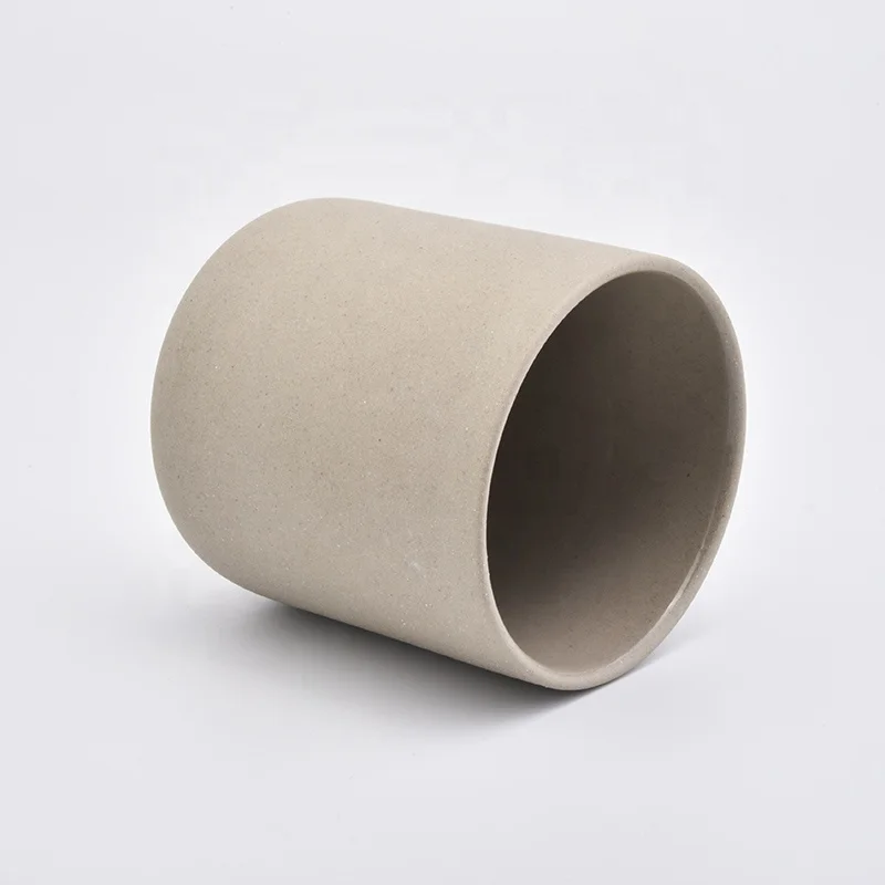 Frosted cylinder ceramic candle containers votive scented candle holders wedding decoration suppliers