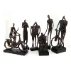 black abstract resin human family statue home decoration accessories