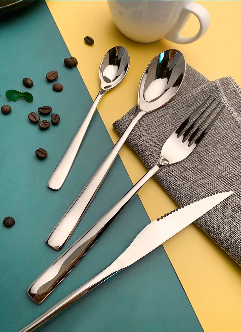 High Quality Hotel Cutlery Simplicity Stainless Steel 18/10 Cutlery Set